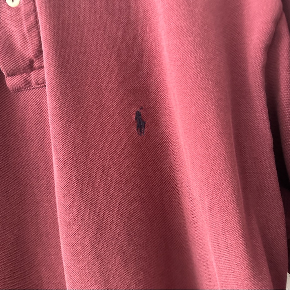 Polo Ralph Lauren Vintage Burgundy Red Polo T-Shirt Size XXL - Picture 4 of 9